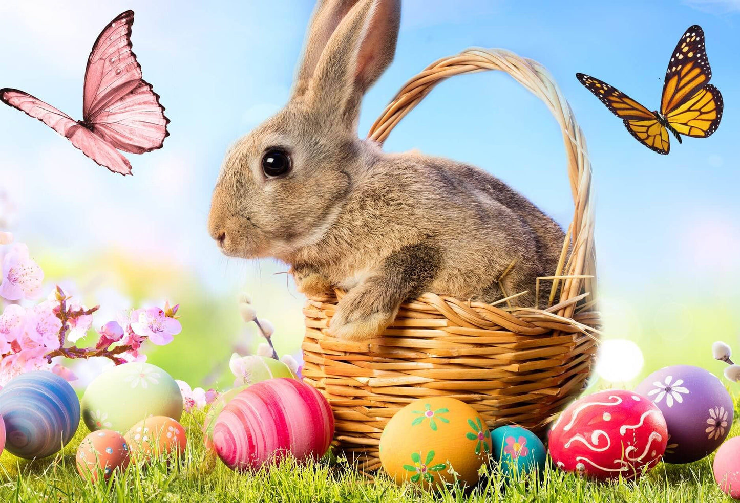 Easter Bunny Basket - Mini Jigsaw Puzzle Unique Gift