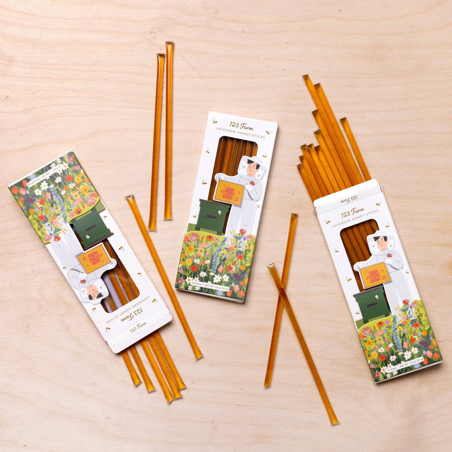 Lavender Honey Sticks – 10 Pack with Storybook Style Design