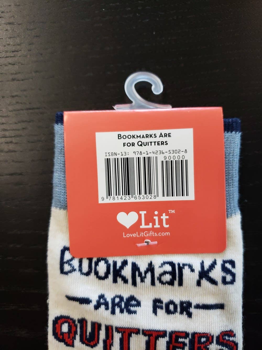 Bookmarks are for Quitters Socks (LoveLit Book Theme)