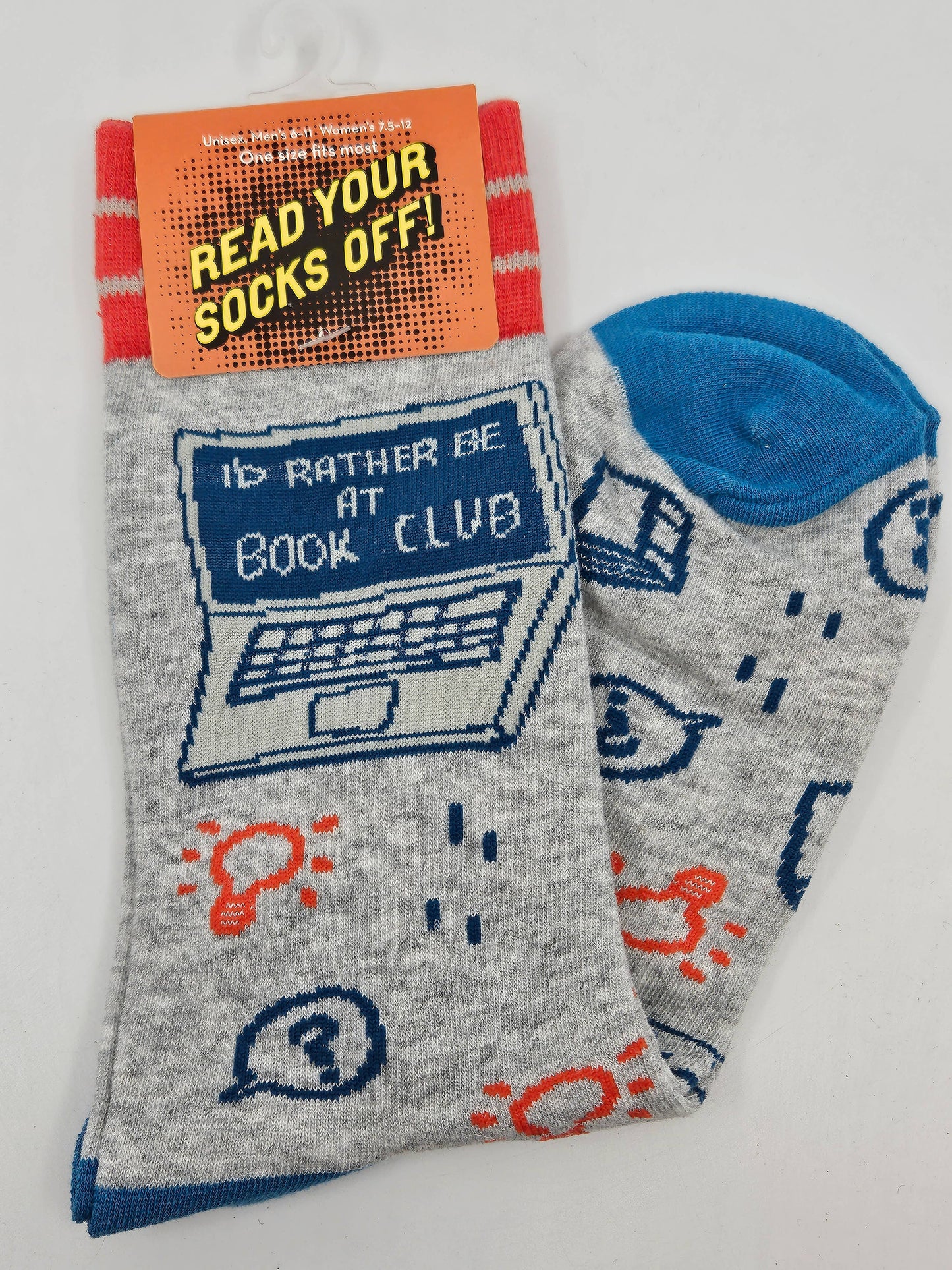 I'd Rather Be At Book Club Socks (LoveLit Book Theme)