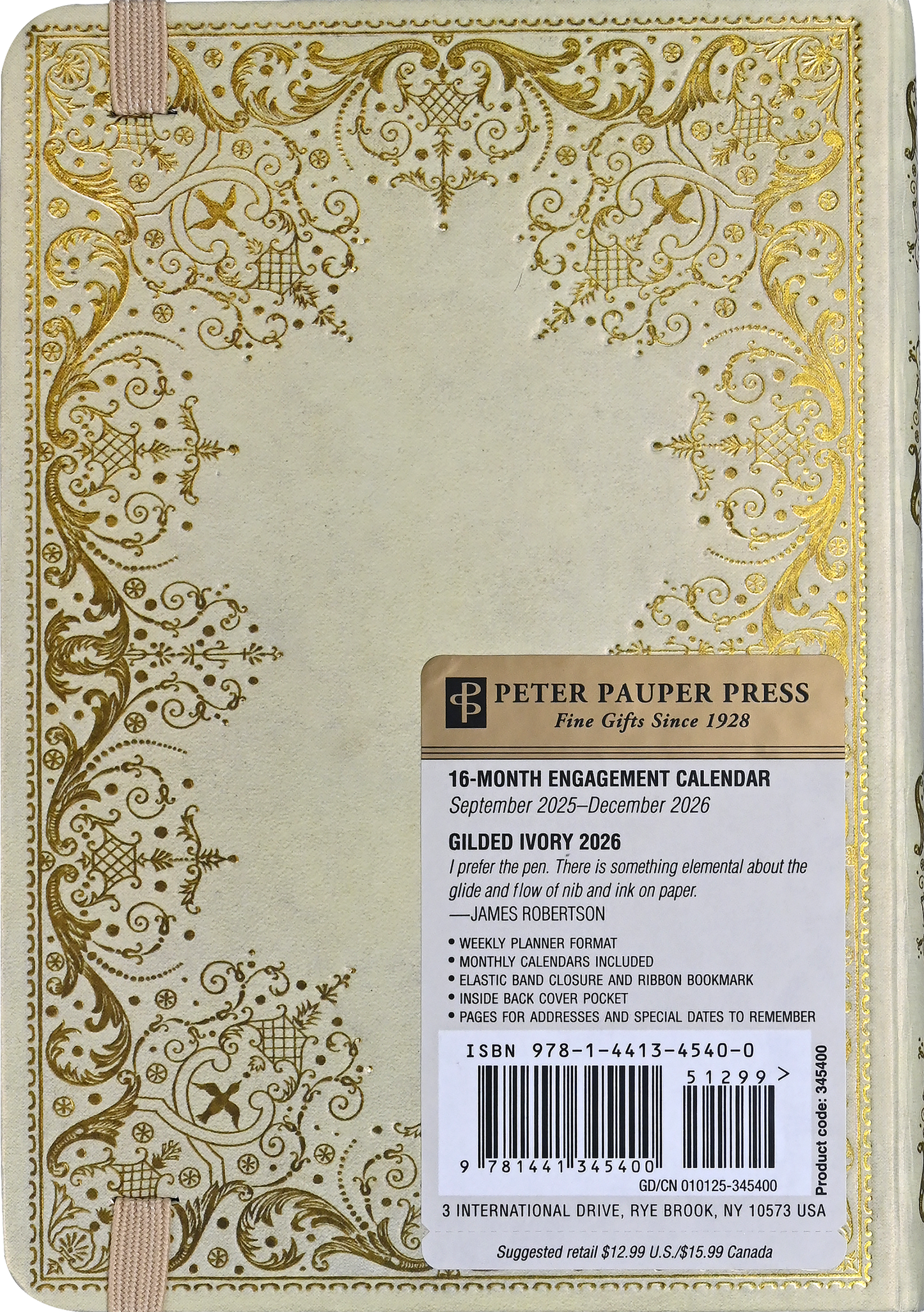 2026 Gilded Ivory Weekly Planner