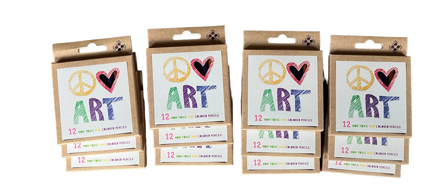 Peace, Love, ART Mini Pencil Set