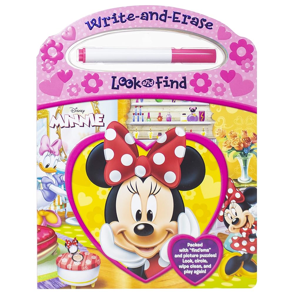 Disney Minnie Mouse - Write-and-Erase Look and Find - Wipe Clean Learning Board - PI Kids cover image
