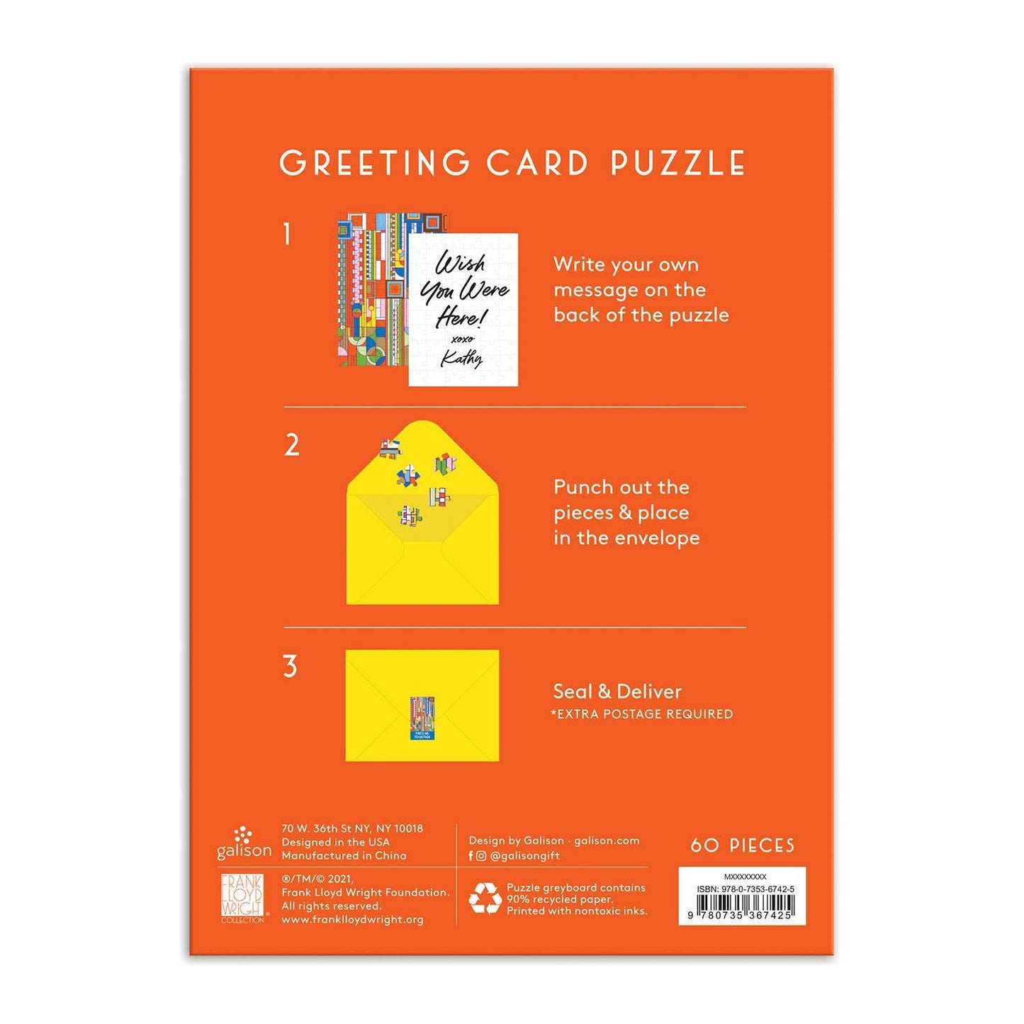 Frank Lloyd Wright Saguaro Forms Greeting Card Puzzle