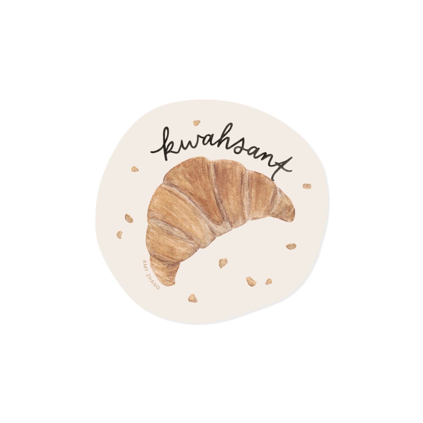 Kwah-sant Croissant — Funny French Sticker