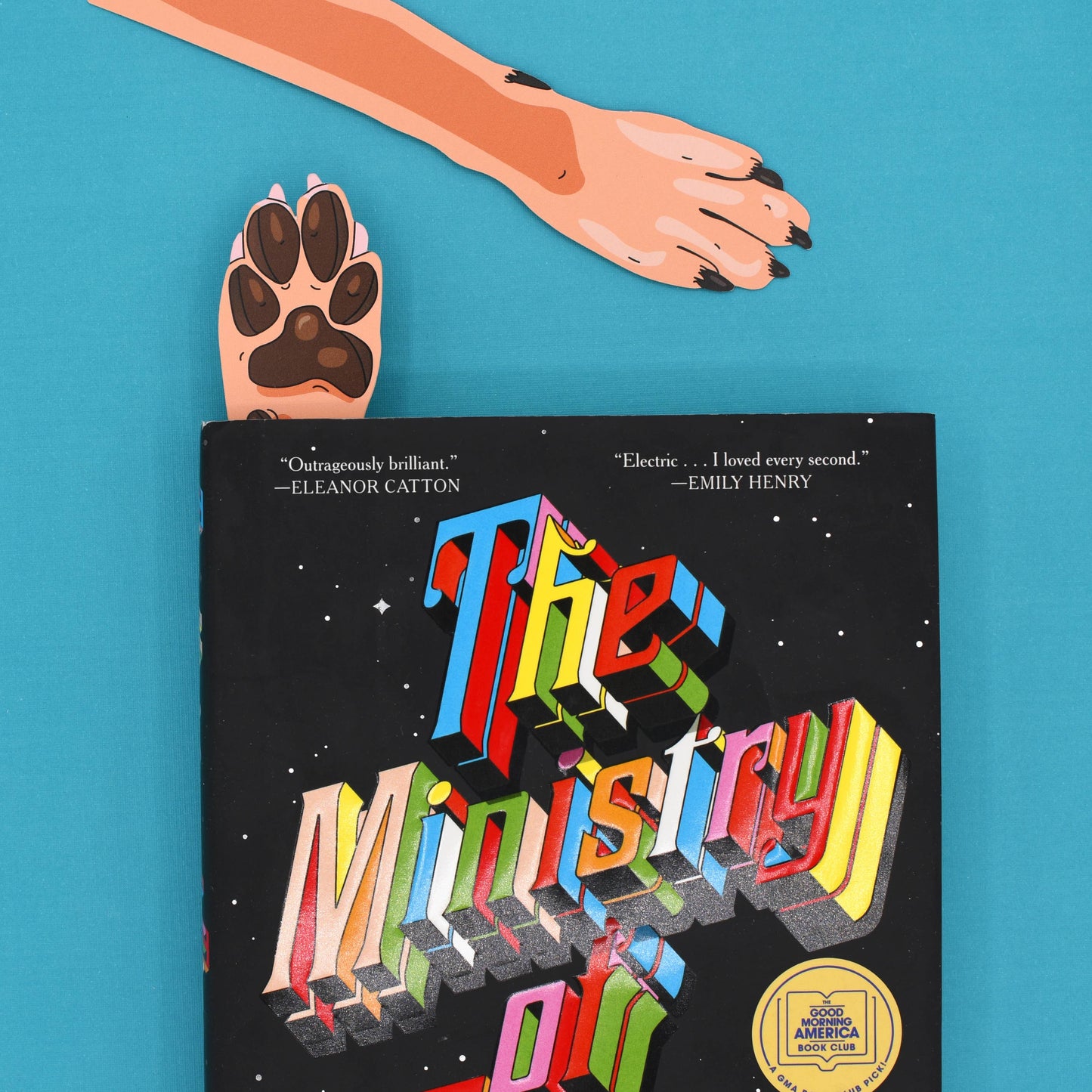 Dog Paw Bookmark (it's die cut!)