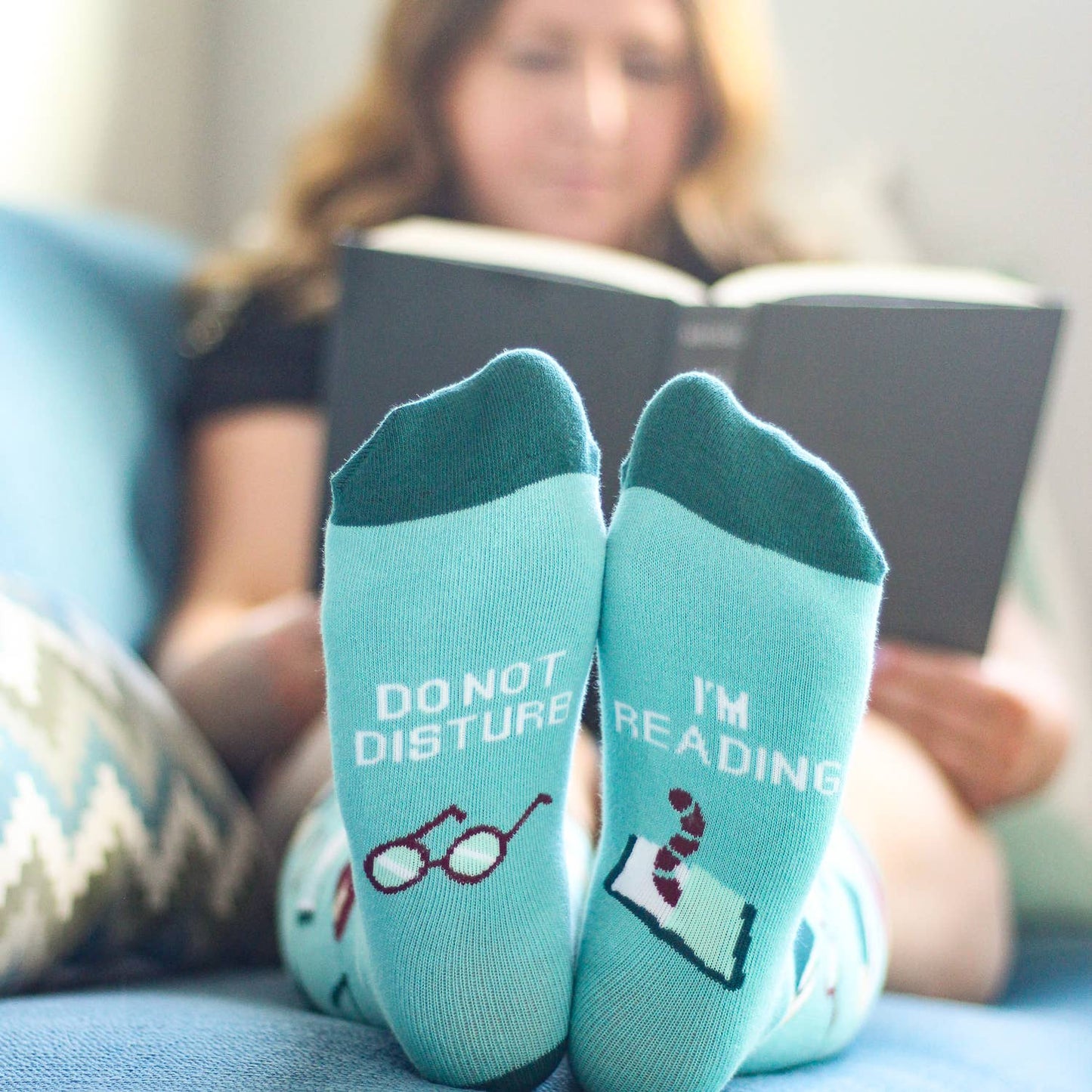 Do Not Disturb I'm Reading Socks