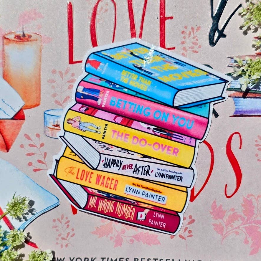 Lynn Painter Books Bookstack Sticker
