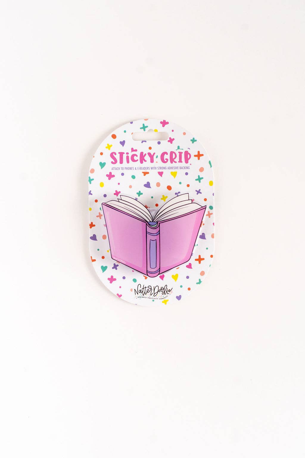 Call Me Bookish Phone Grip – Pink Book Holder for Readers