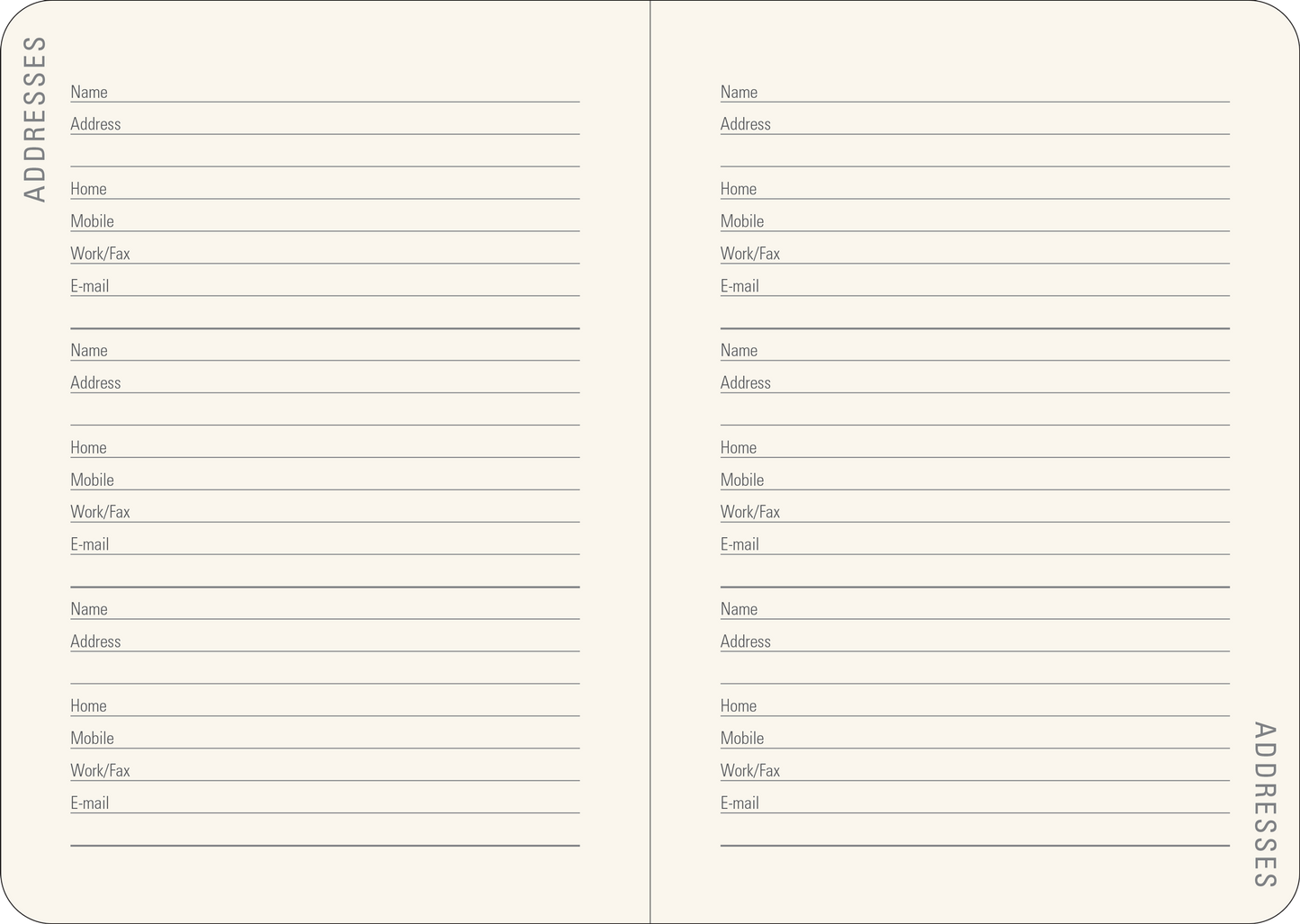 2026 Gilded Ivory Weekly Planner