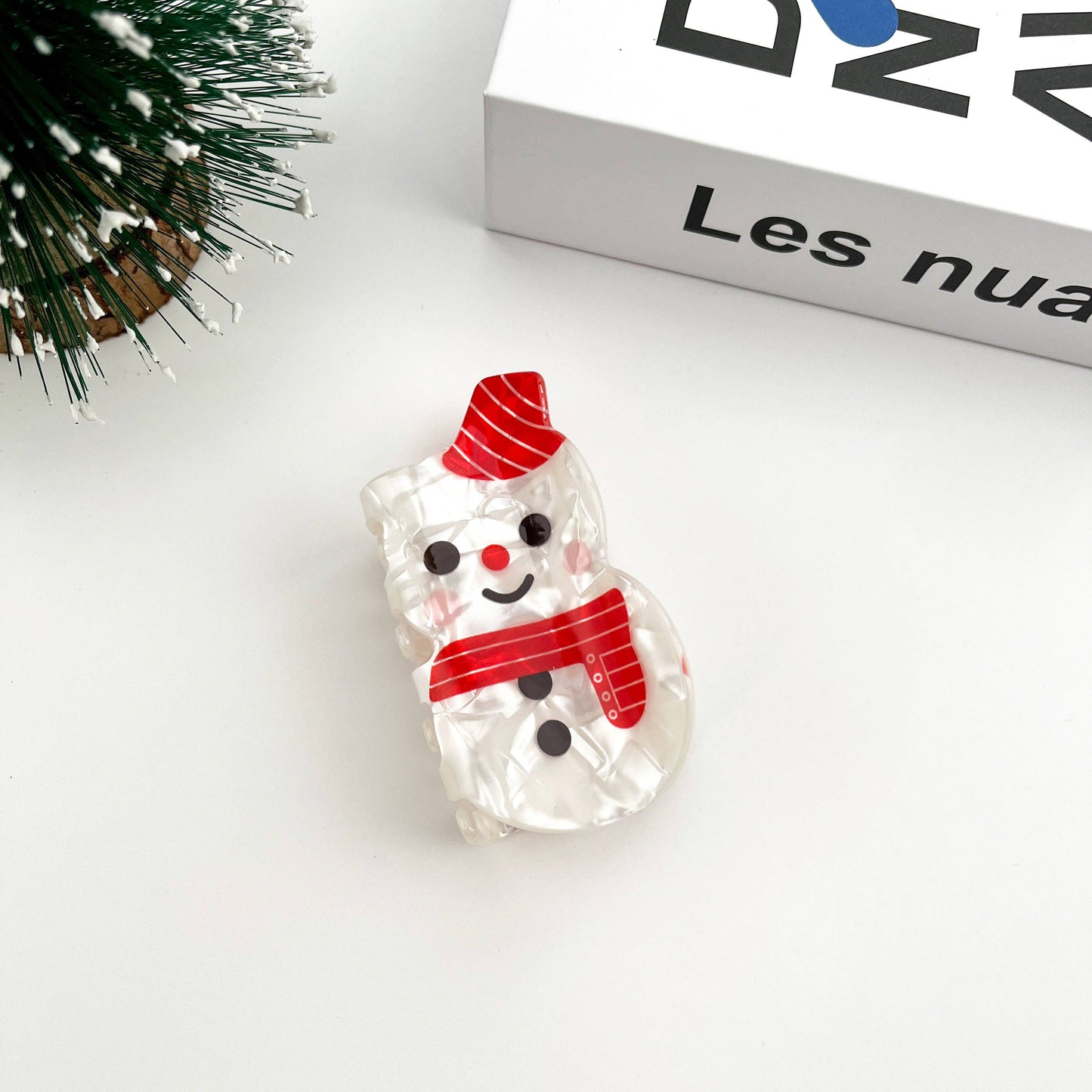 Cute Santa Claus Hair Clip, Red Christmas Claw Clips