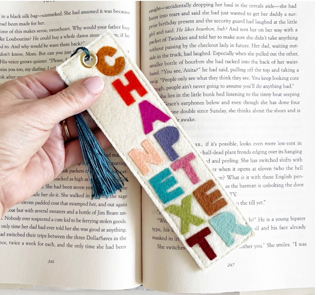 Next Chapter Felt Bookmark