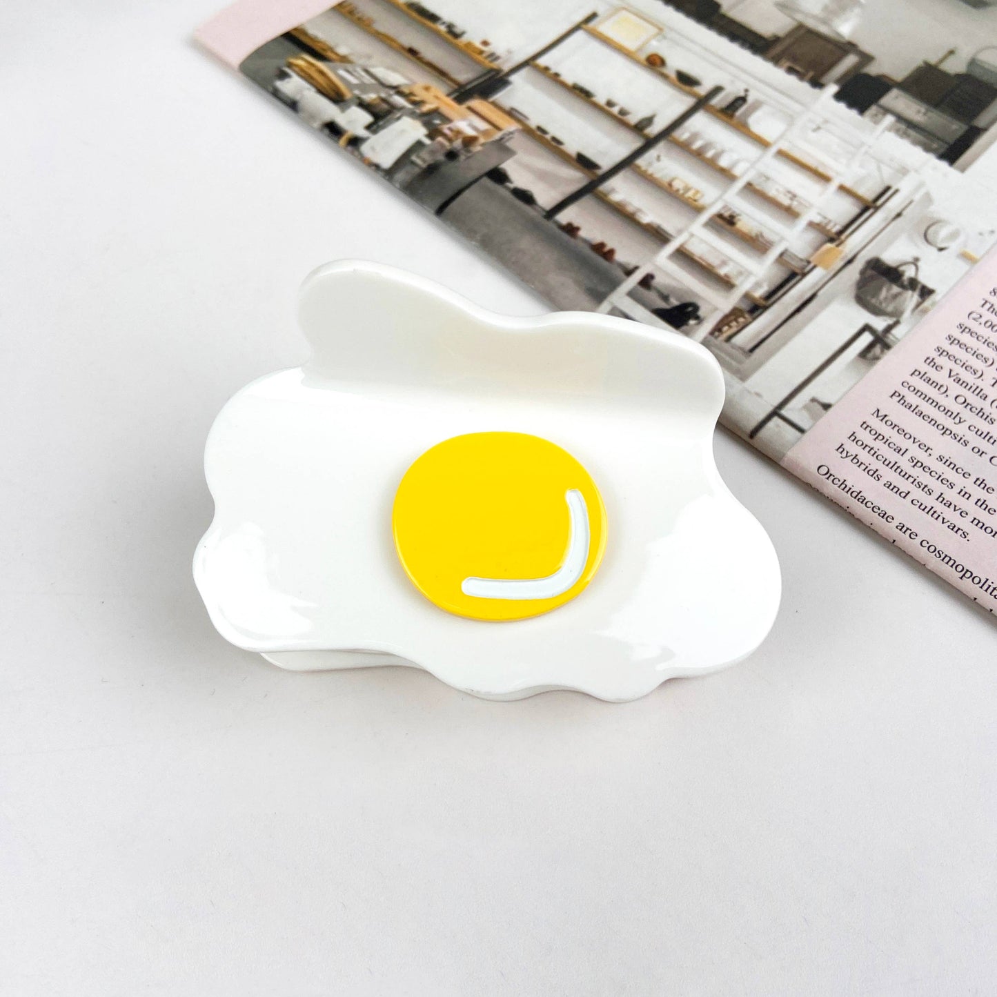 Acetate Poached Egg Claw Clip Hair Clips