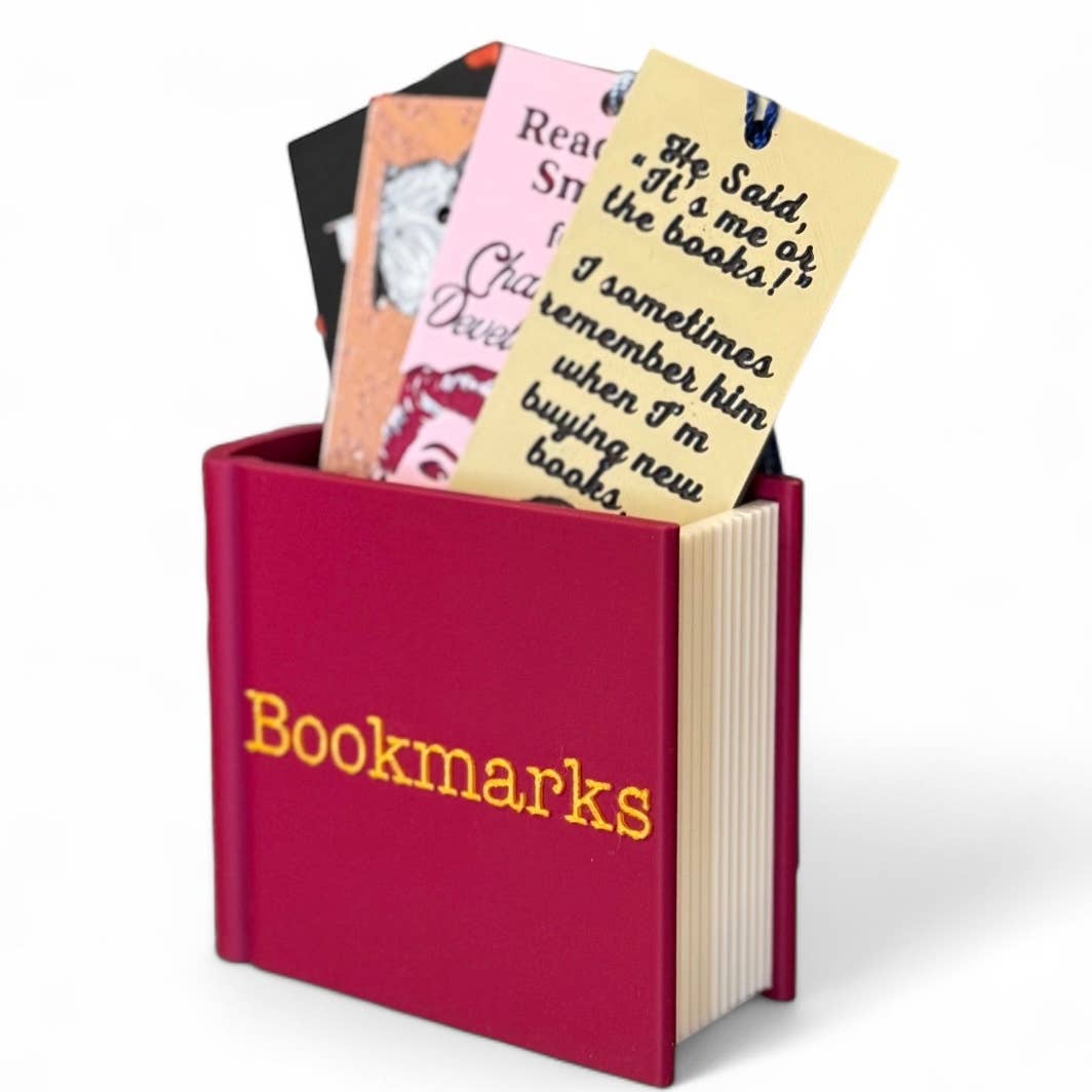 Bookmark Holder Caddy, Bookshelf Decor