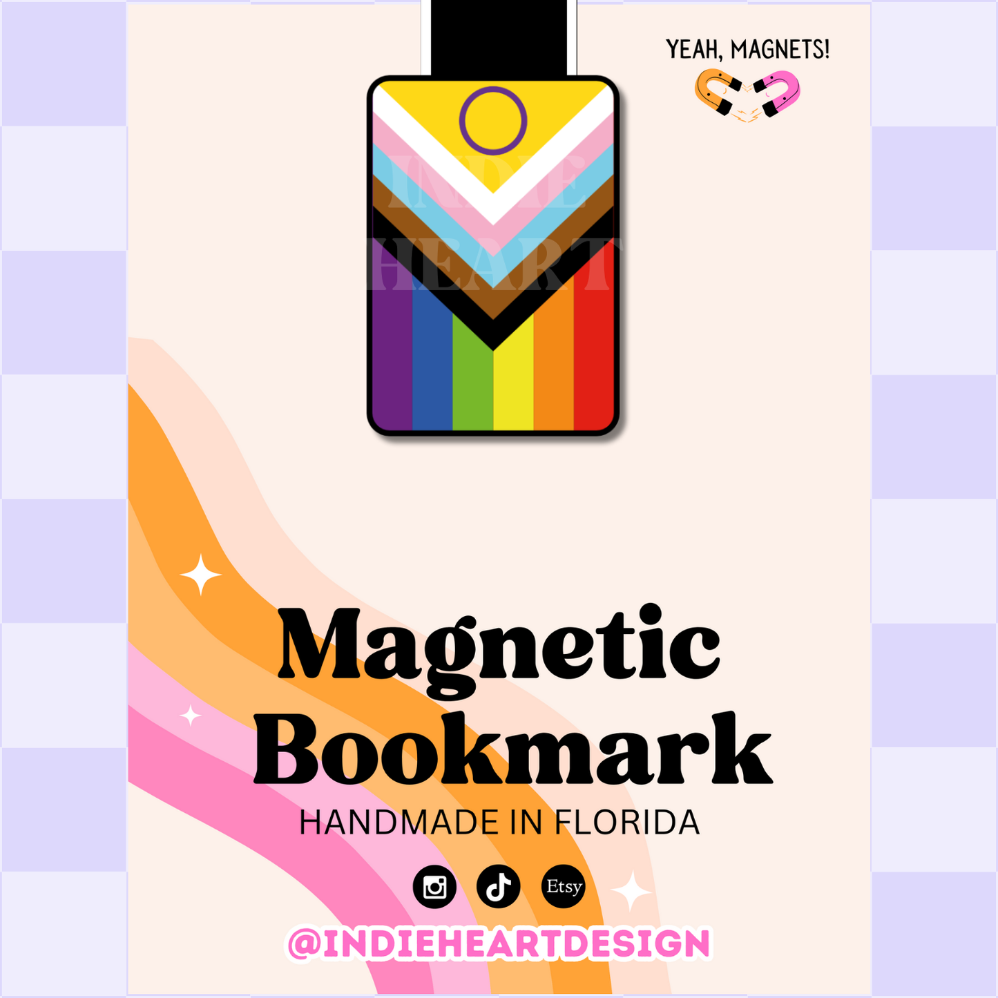 Inclusive Pride Flag | Magnetic Bookmark