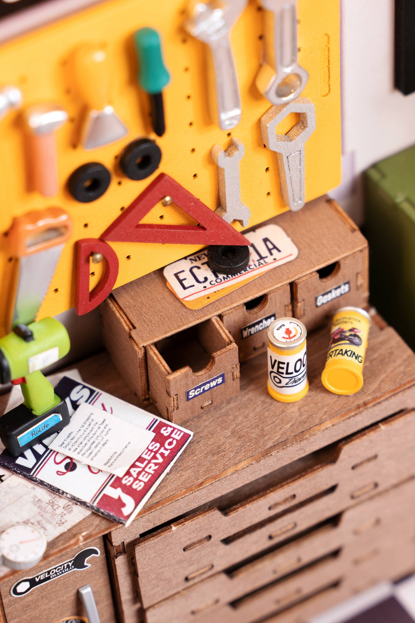 DIY Miniature House Kit: Garage Workshop