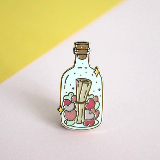 Message in a Bottle Enamel Pin