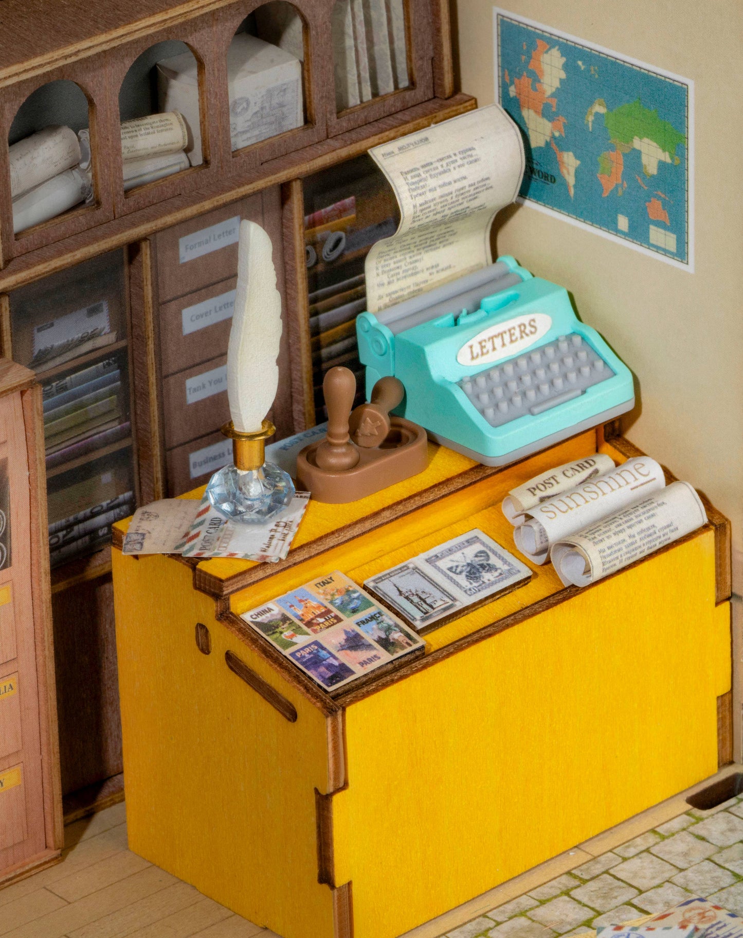 DIY Miniature House Kit: Century Post Office