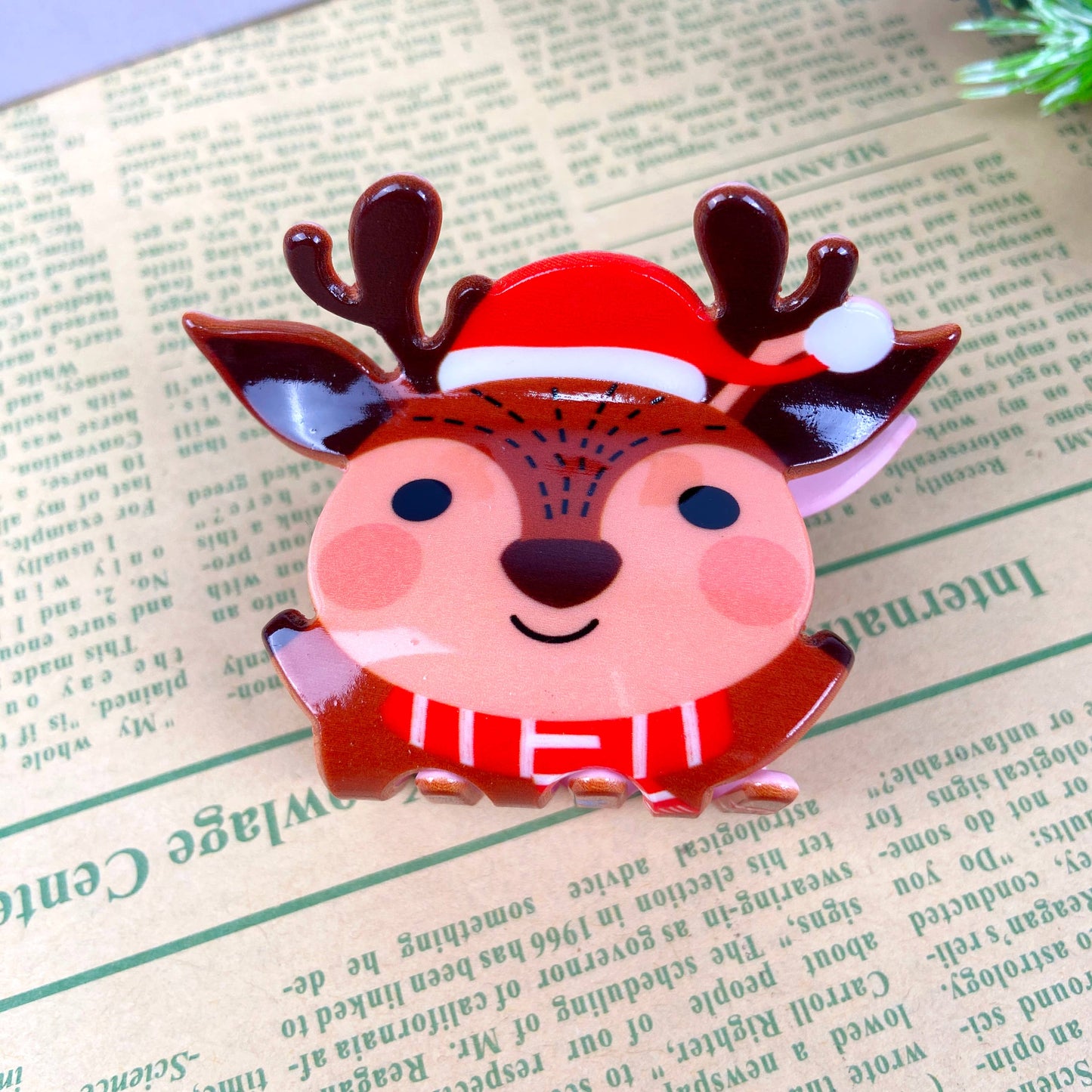 Santa Claus elk cartoon cute claw clip