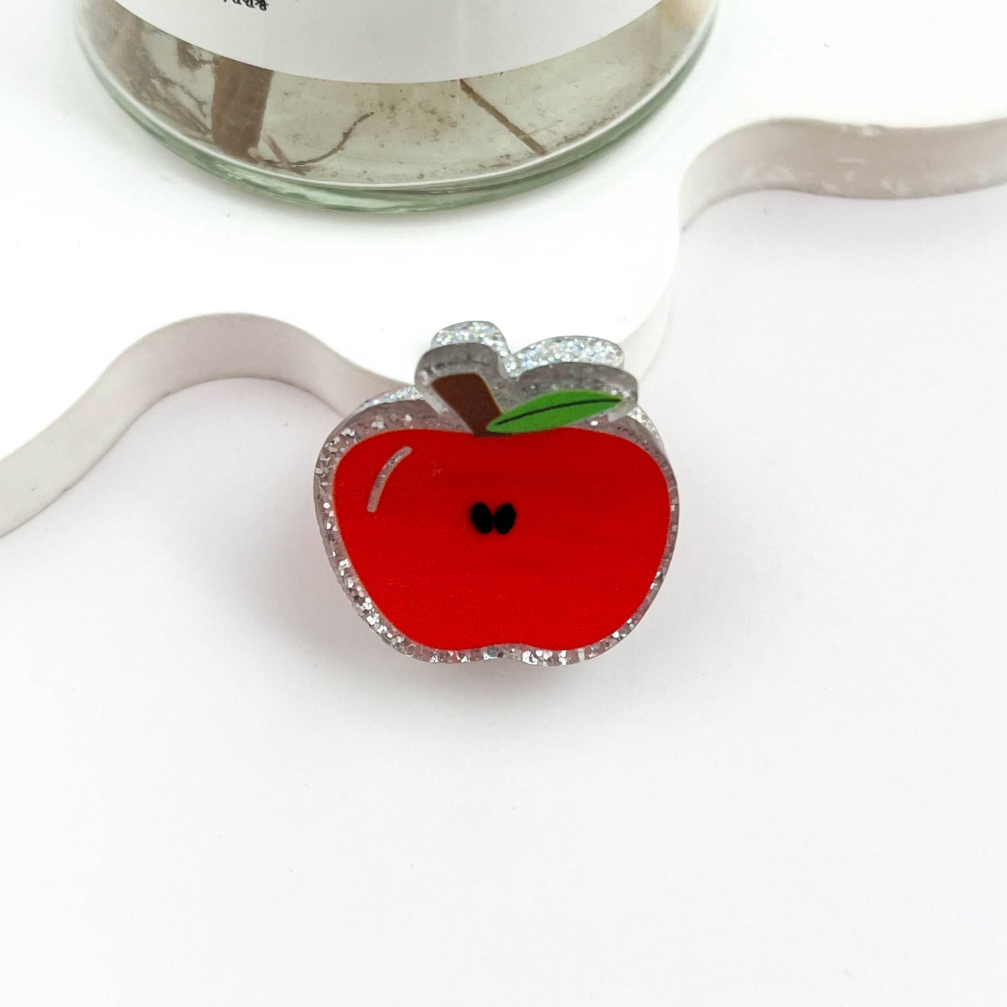 🍓 Mini Sparkly Fruit Hair Claw – Cute Glitter Clip ✨