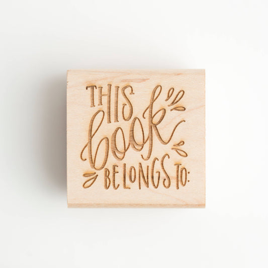 This Book Belongs To Bookplate Rubber Stamp