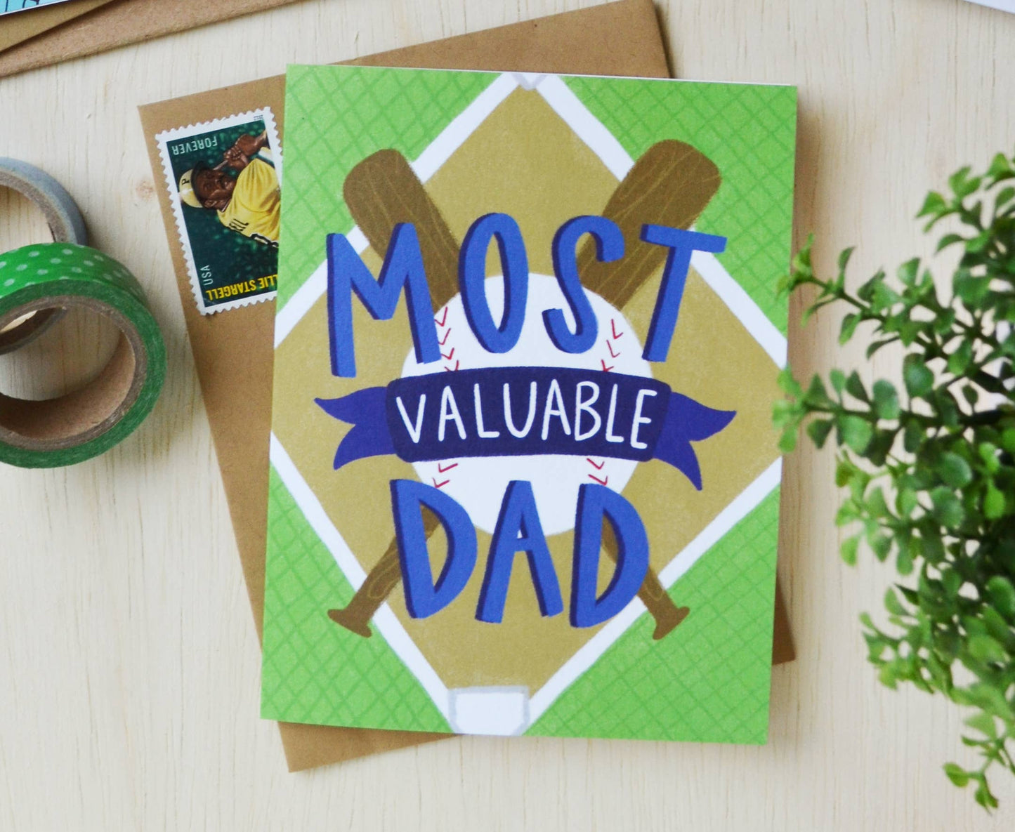 Most Valuable Dad, Father's Day Card, Happy Father's Day