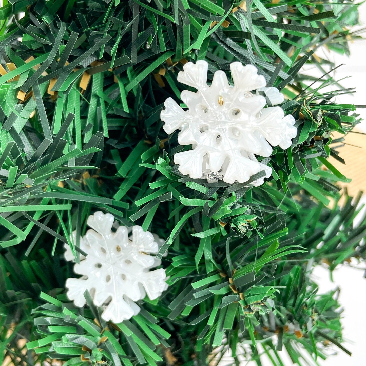 White Winter Snowflake Hair Claw Clip, Christmas Hair Clip