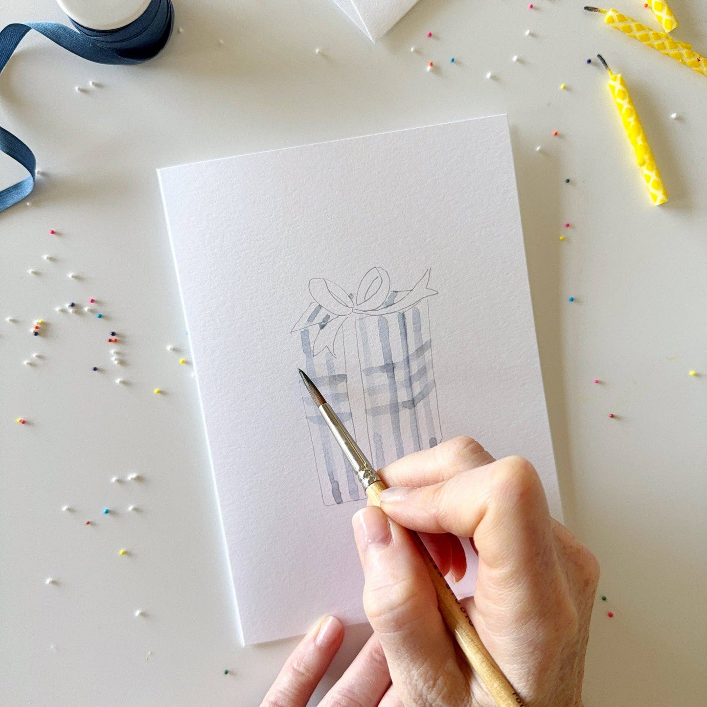 Celebrate paintable notecards