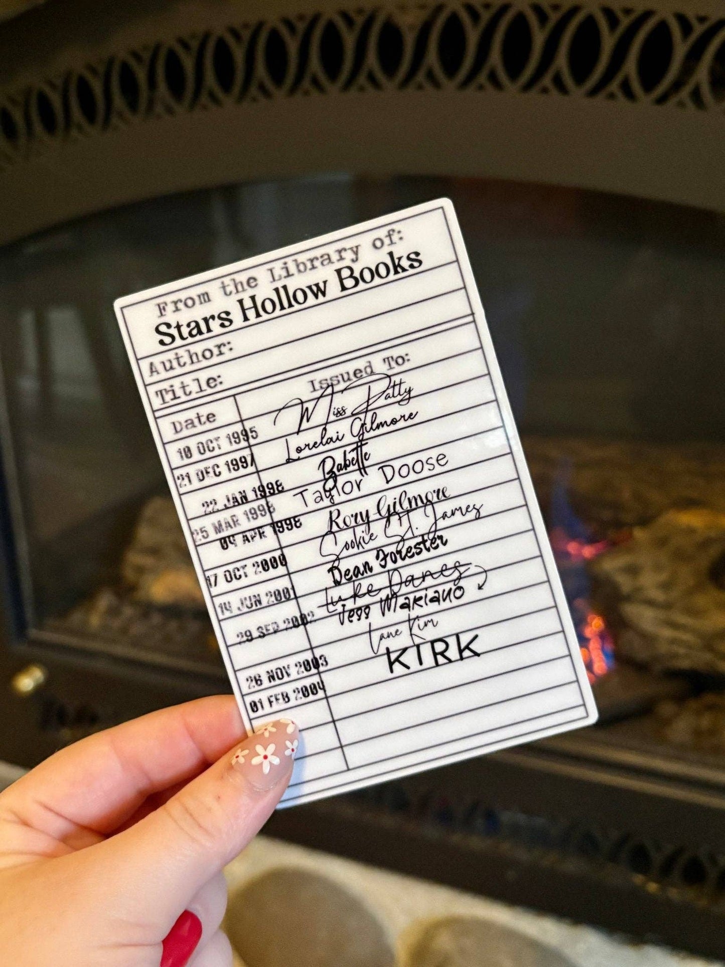 Gilmore Girls Inspired Library Borrow Card Bookmark