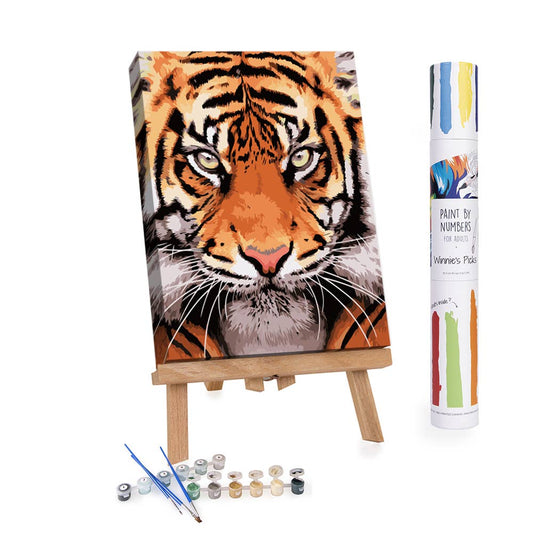 Tiger Face, by Aron Gadd - DIY Paint By Numbers Kit