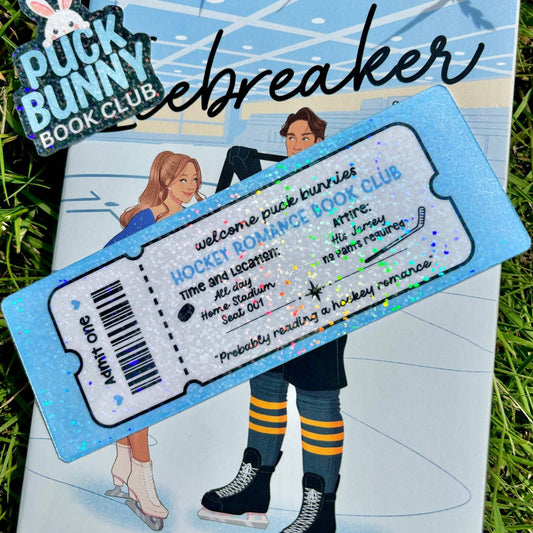 Hockey Romance Book Club Cardstock Bookmark