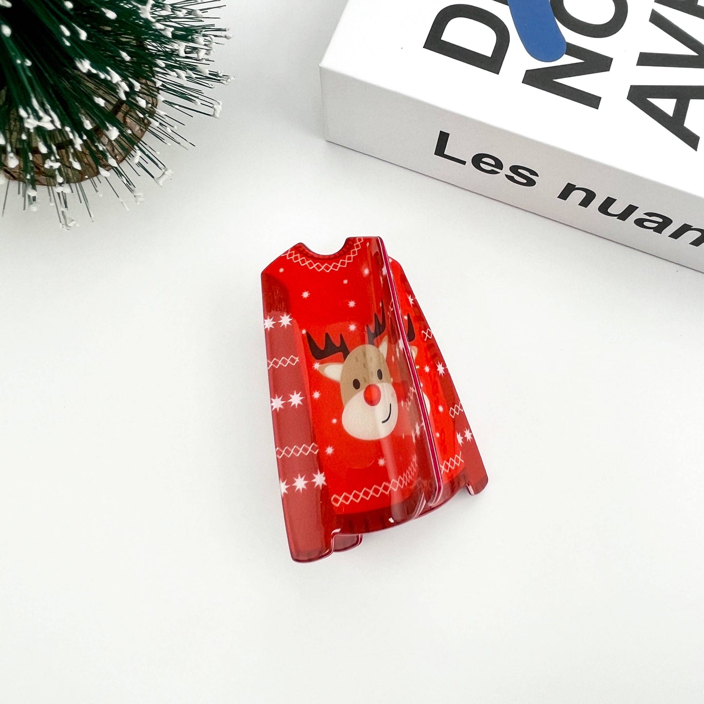 Sweater Style Hair Clip, Christmas Claw Clip