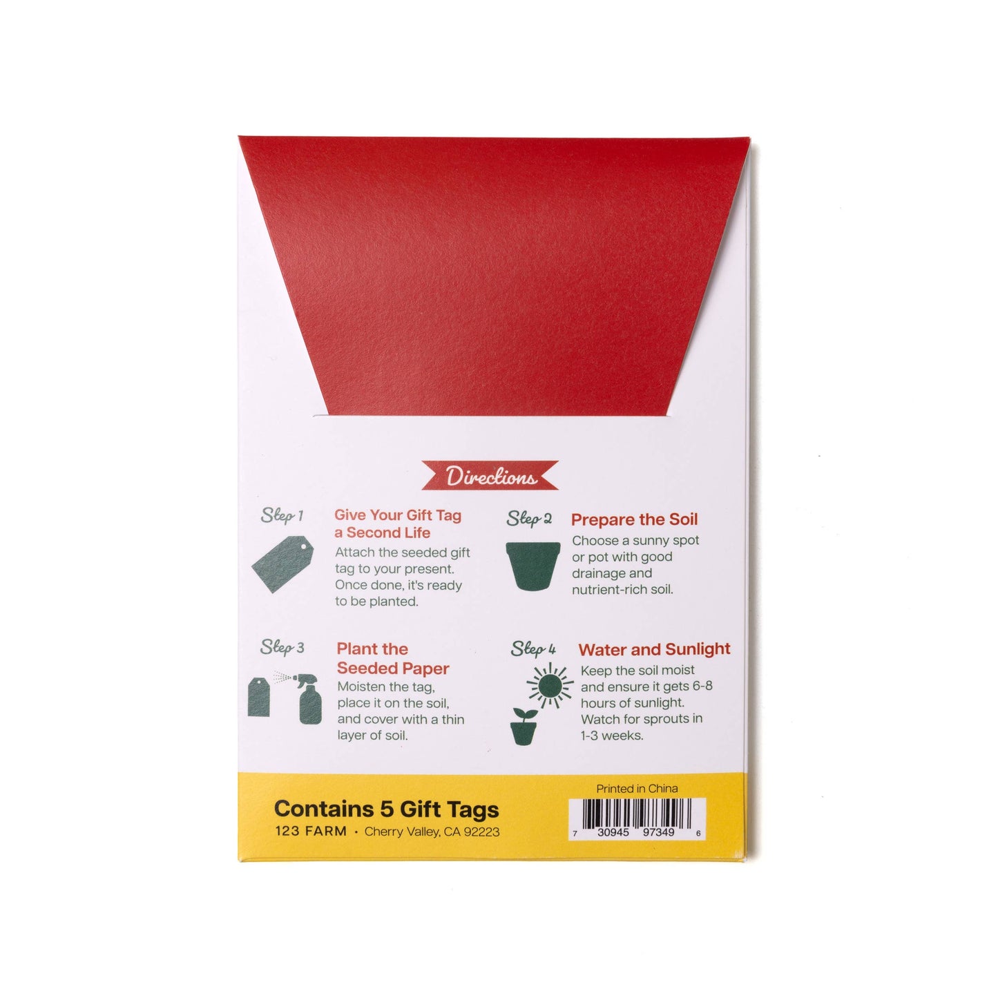 Plantable Seed Gift Tags - Vintage Seed Design, 5 Gift Tags