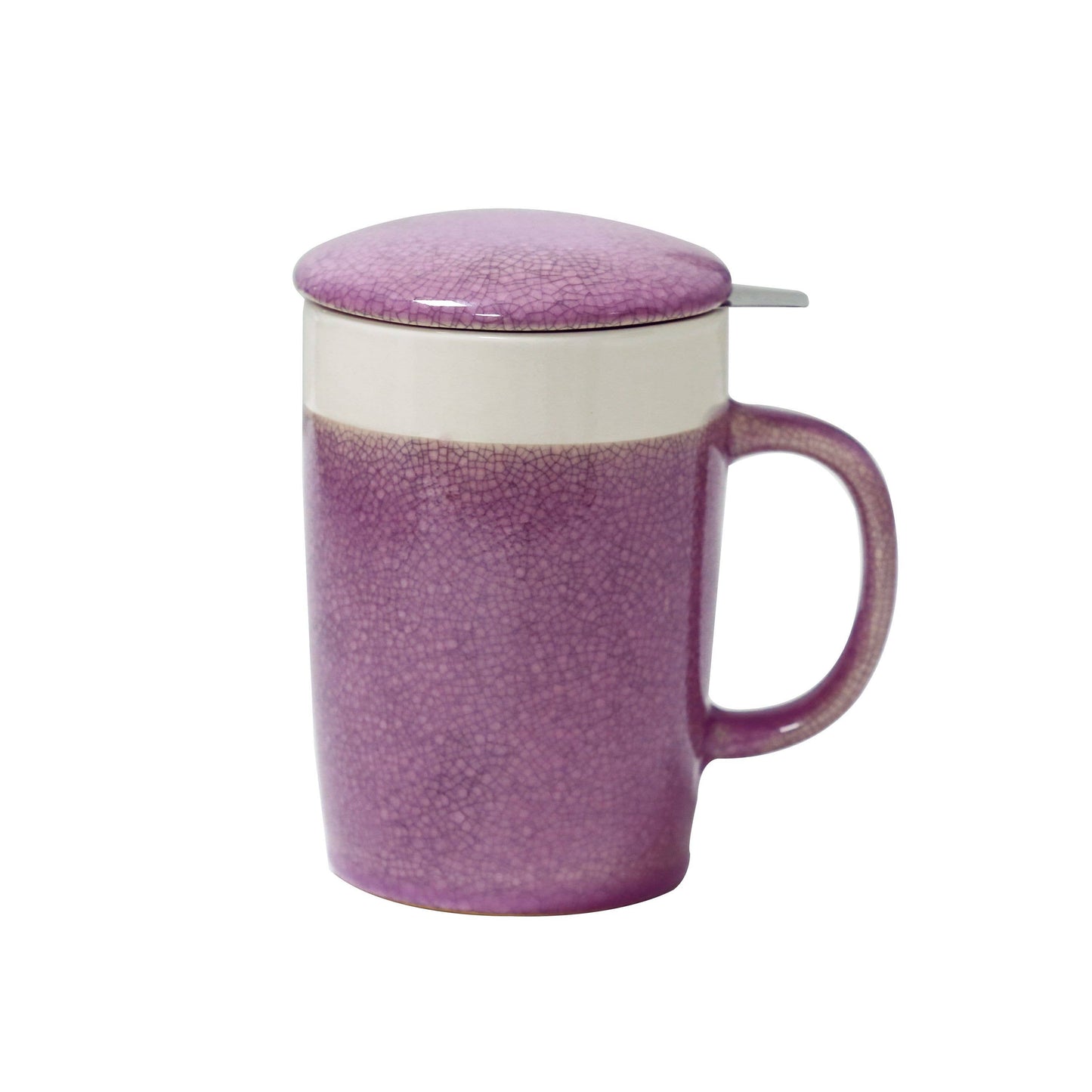 16 oz Crackle Glaze Tea Infuser Mug