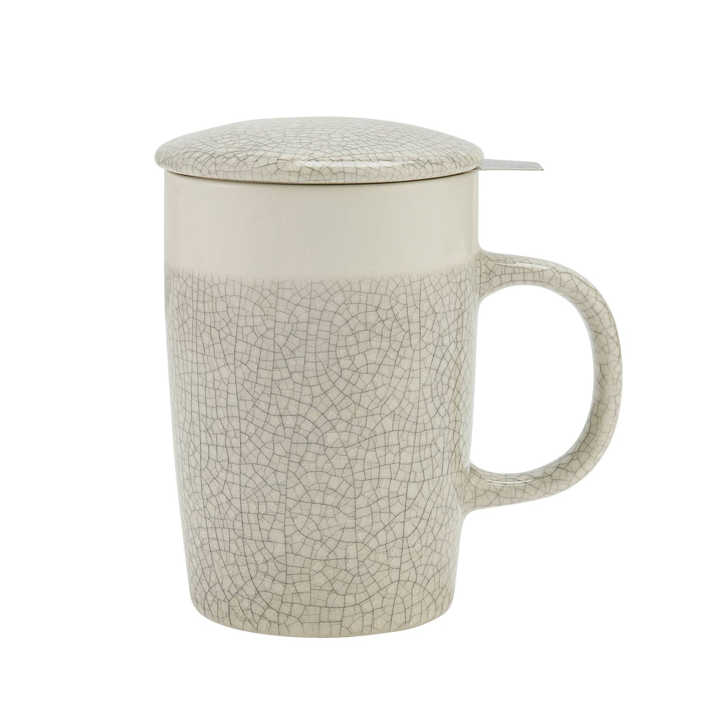 16 oz Crackle Glaze Tea Infuser Mug