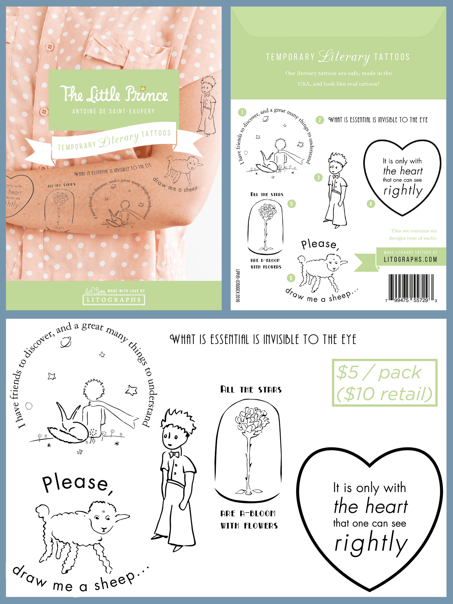 The Little Prince - Tattoo Pack (6 Designs)