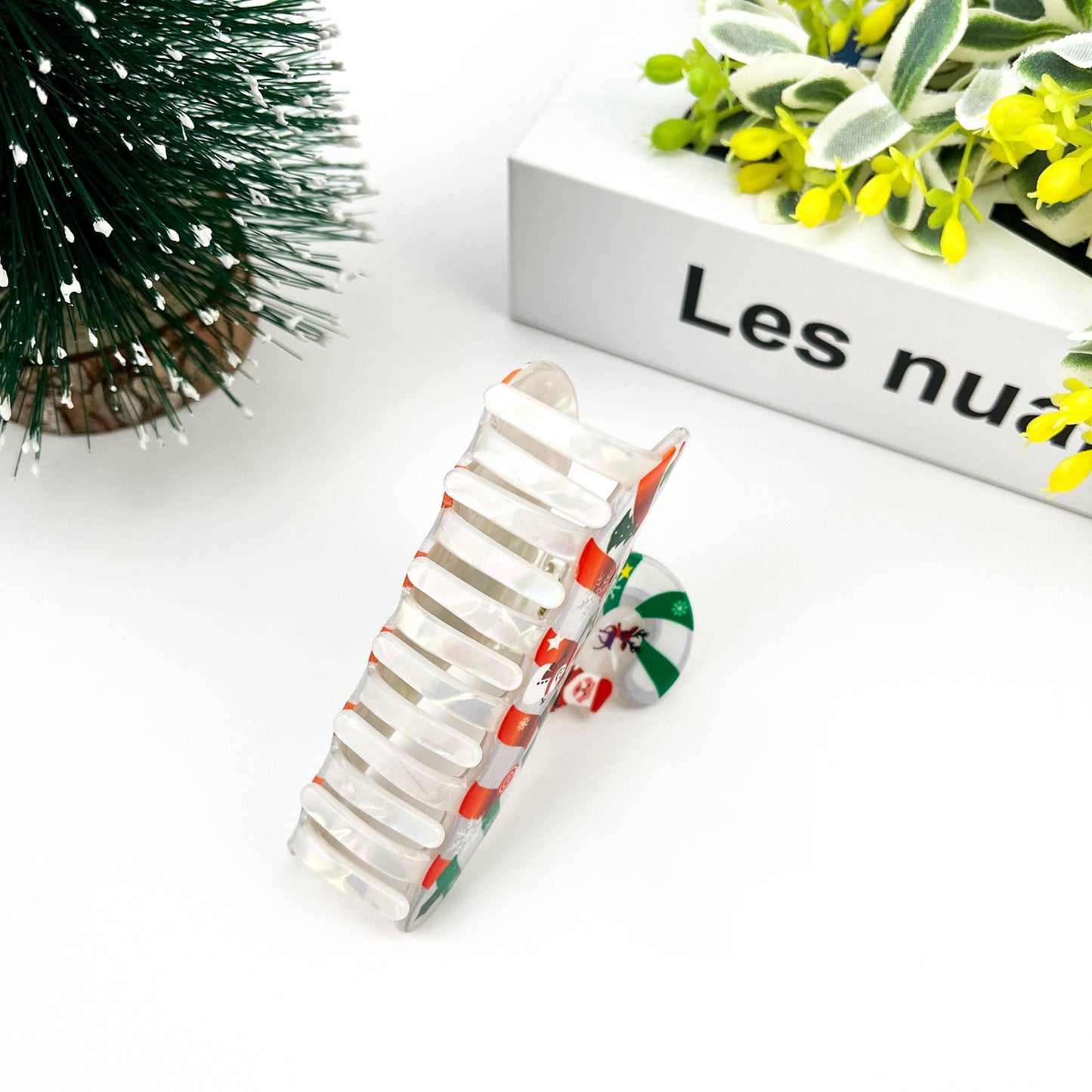 Crutch Hair Clip,Christmas Claw Clip