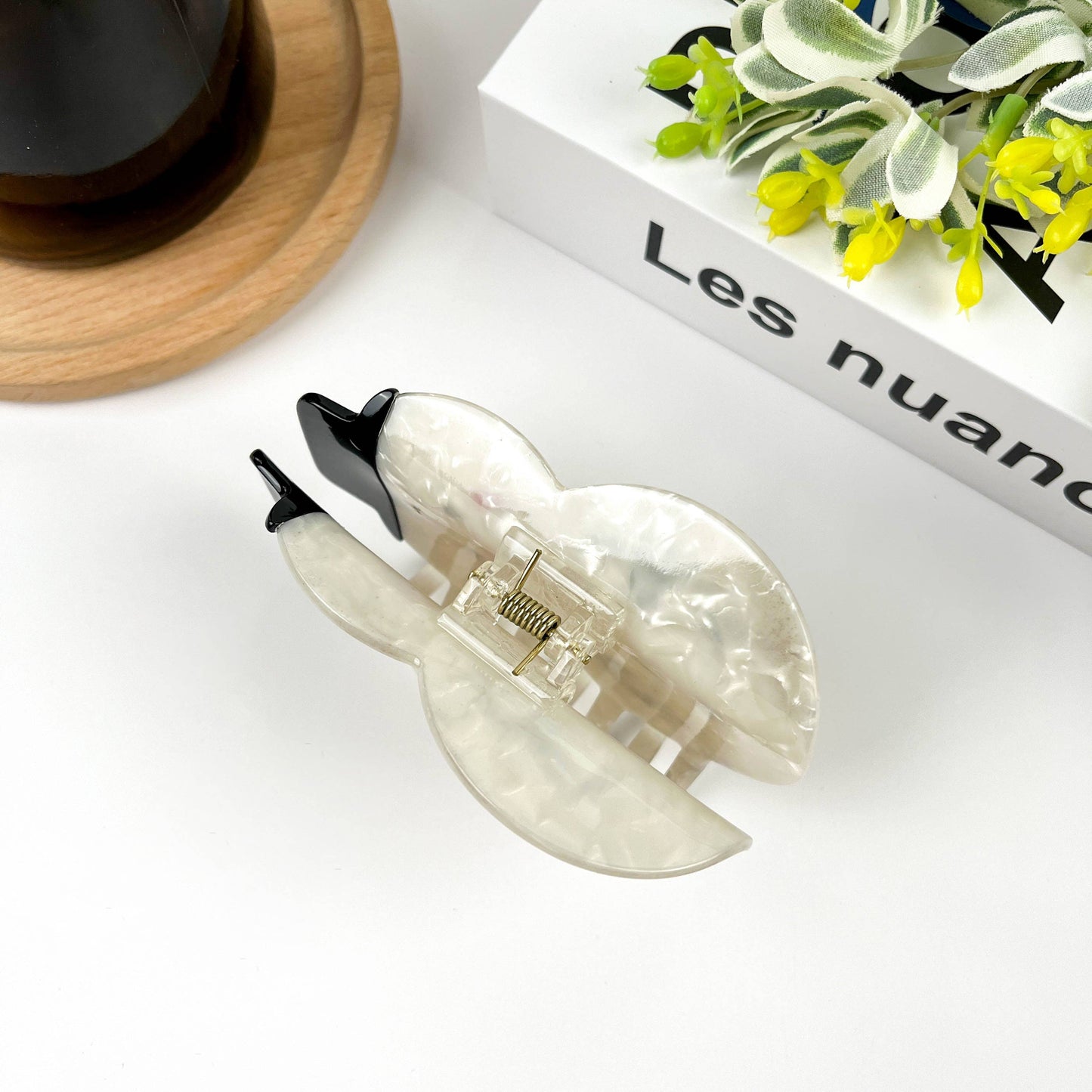 Hat Snowman Claw Clip, Christmas Winter Acetate Hair Clip