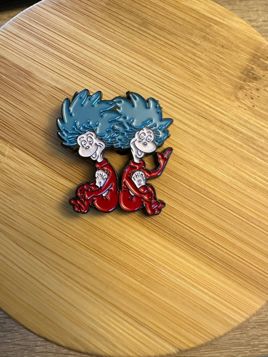 Thing One and Thing Two Pin - Dr. Seuss - Cat in the Hat