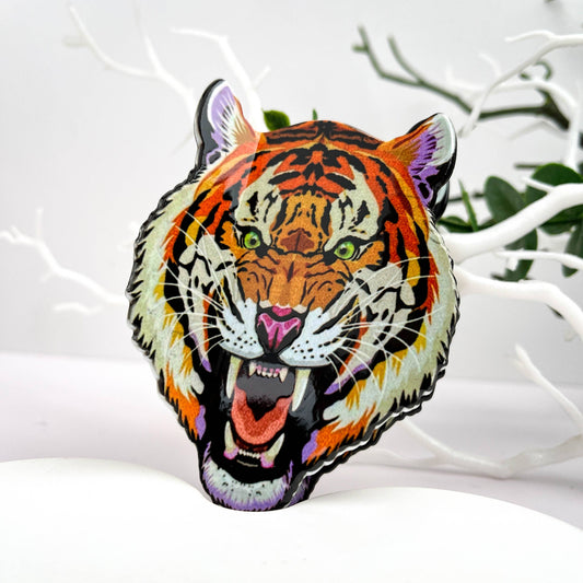 Fierce Tiger Print Hair Claw Clip