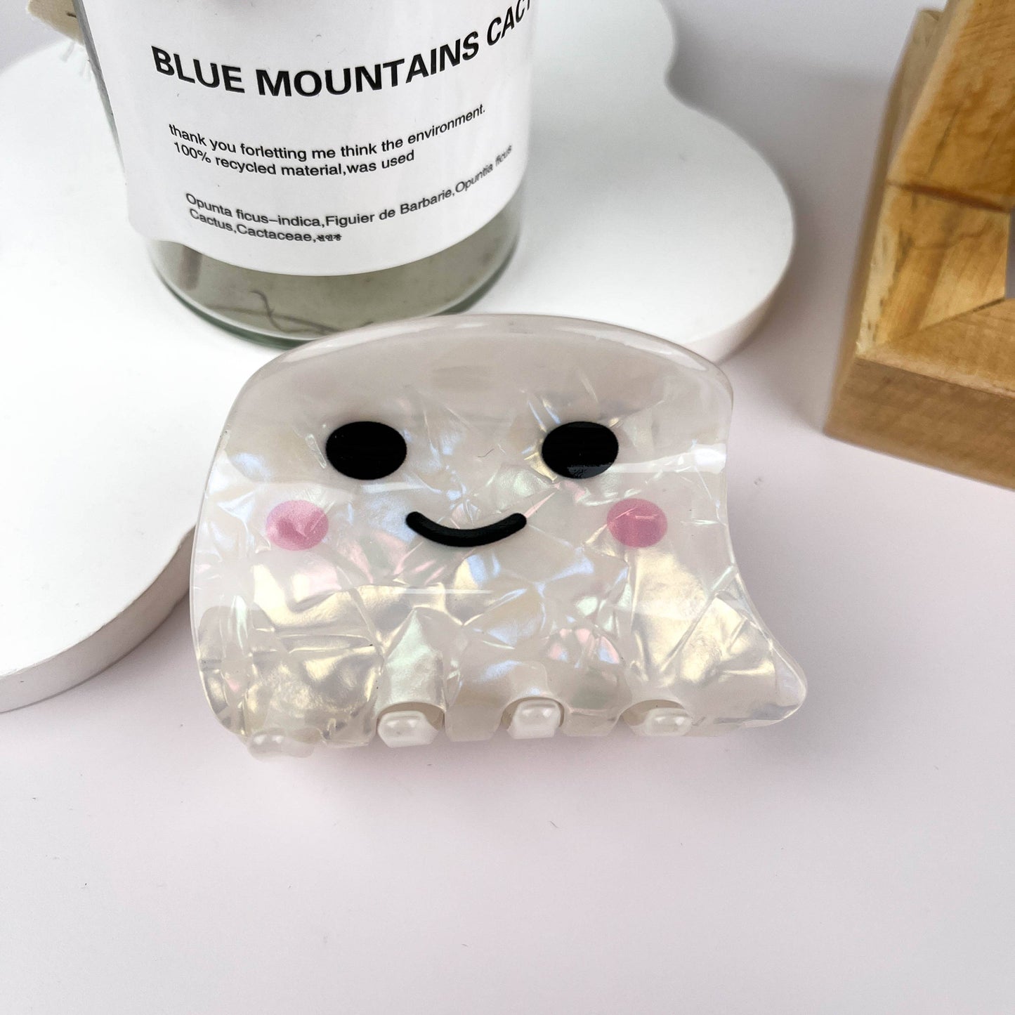 White Ghost Halloween Hair Clip