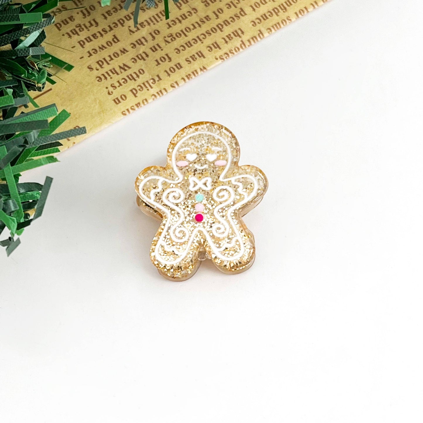 Christmas Mini Hair Claw Clips, Christmas Tree Hair Clip