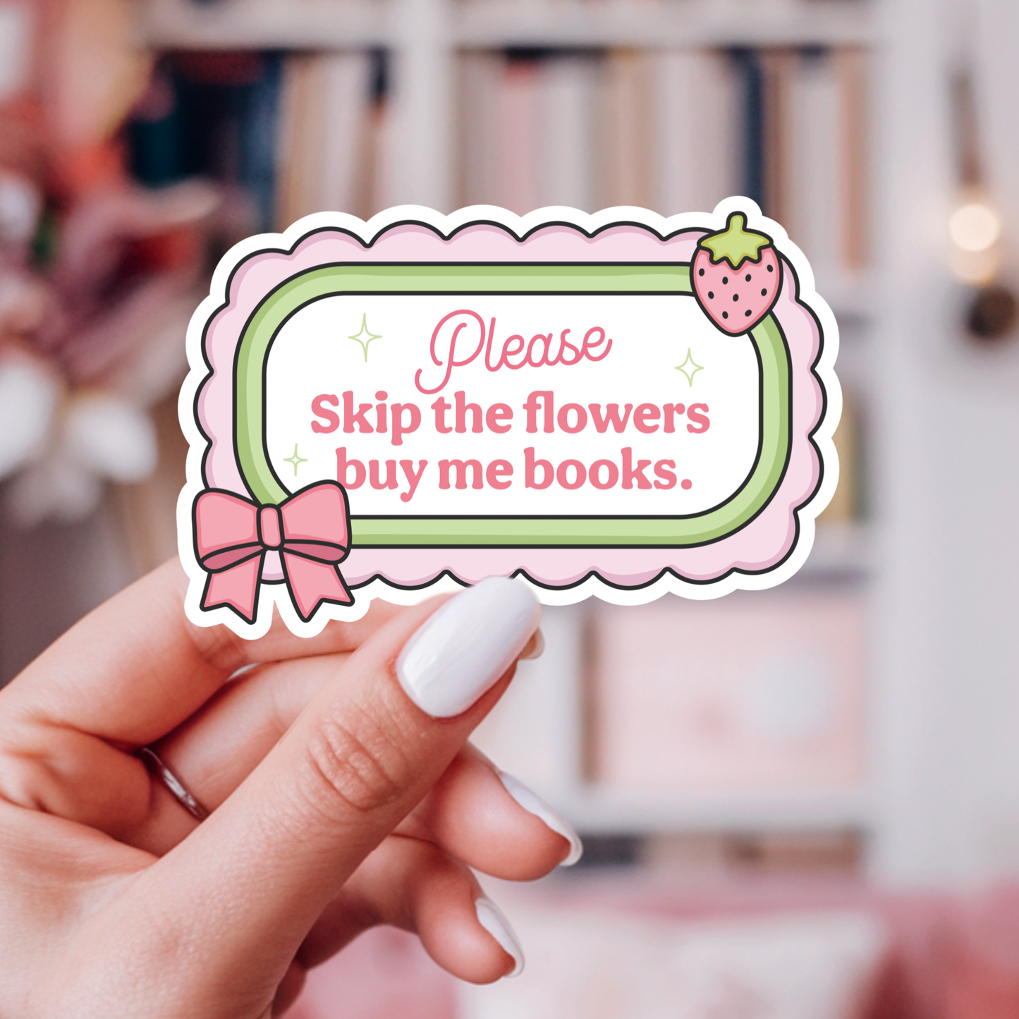Buy Me Books Vinyl Sticker ‚Äì Book Lover Gift¬†