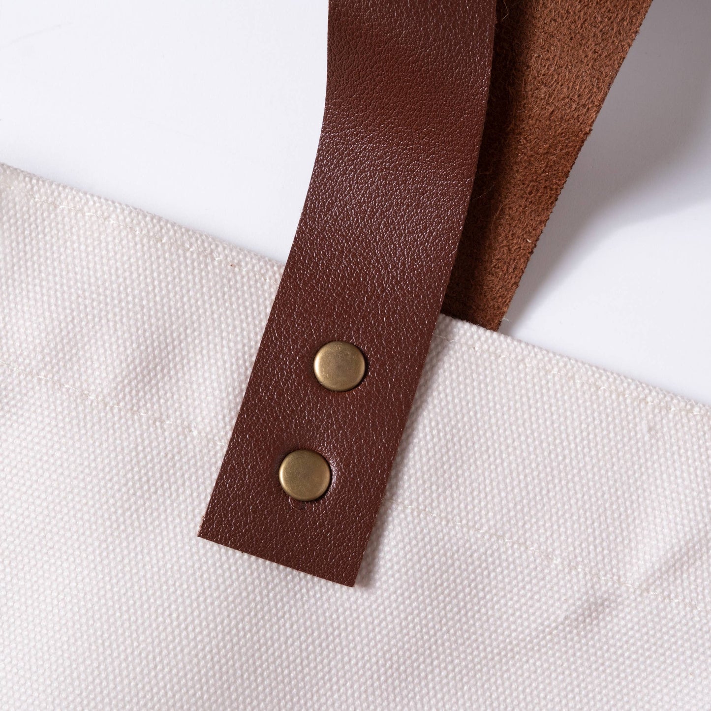 Leather Strap Tote Bag - Lavender Wheelbarrow 16"x12.5"