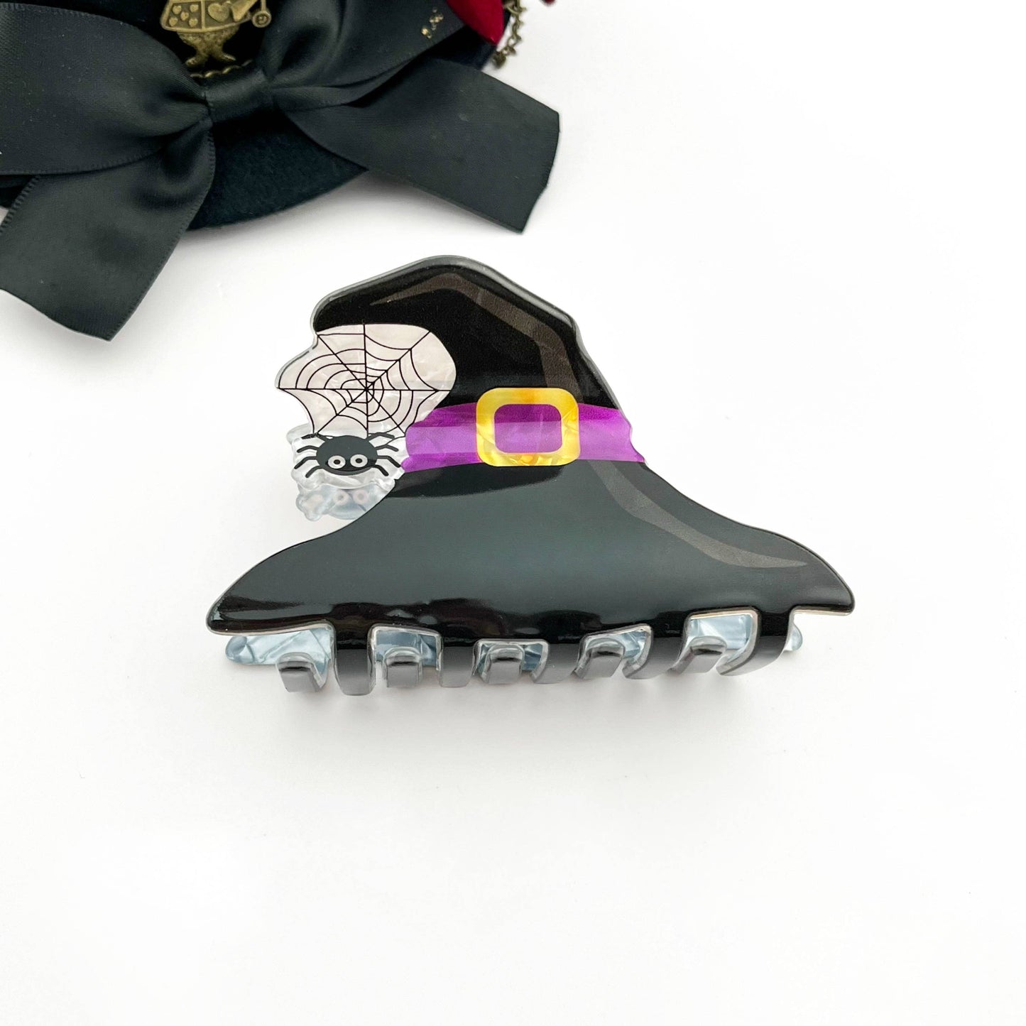 🎃 Pumpkin & Ghost Halloween Printed Hair Claw Clip