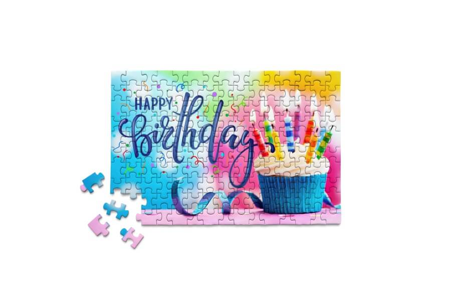 Happy Birthday Candles puzzle gift mini puzzle greeting card