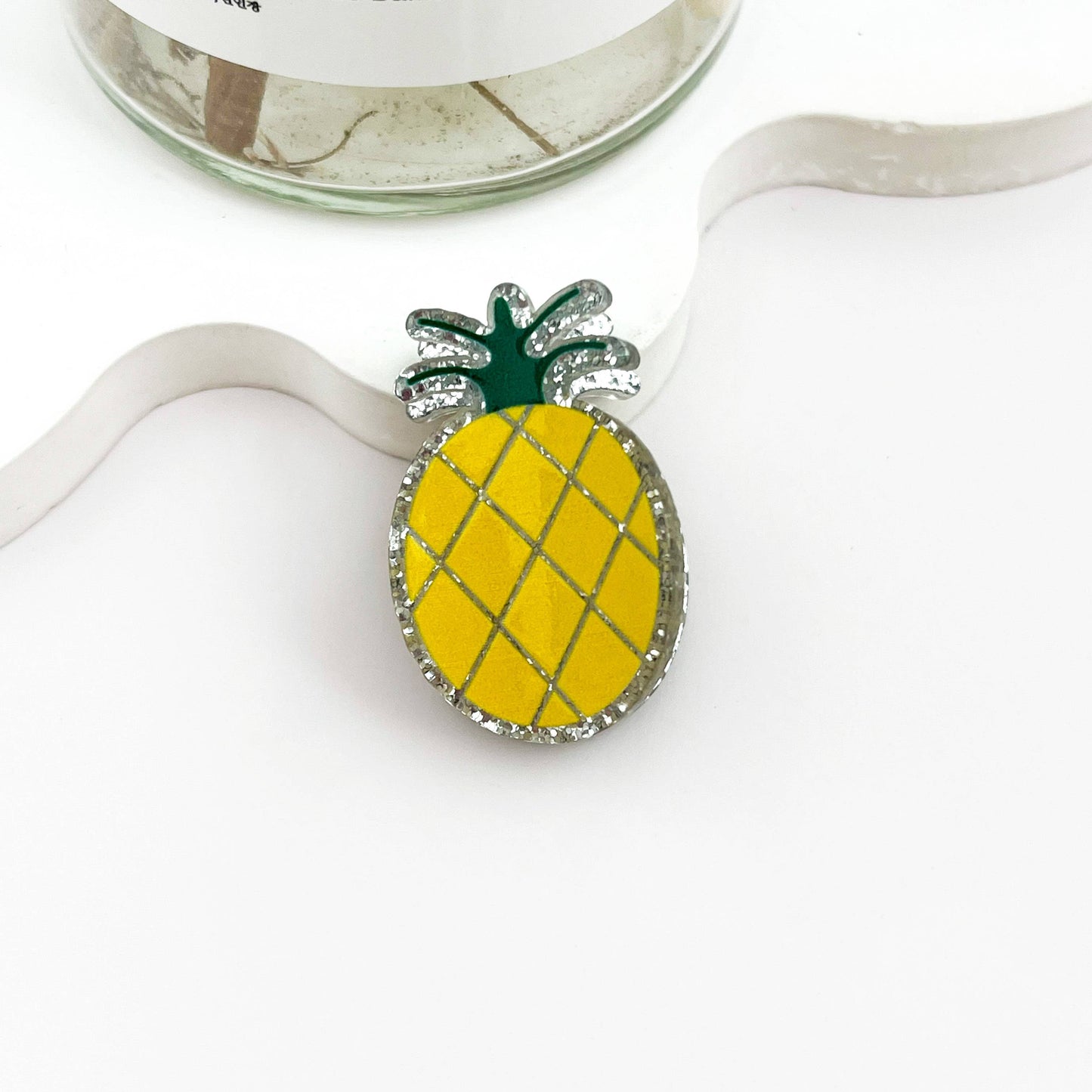 🍓 Mini Sparkly Fruit Hair Claw – Cute Glitter Clip ✨