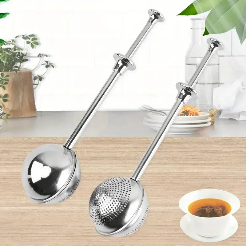 Stainless Steel Tea Infuser & Dusting Wand for Baking & Tea