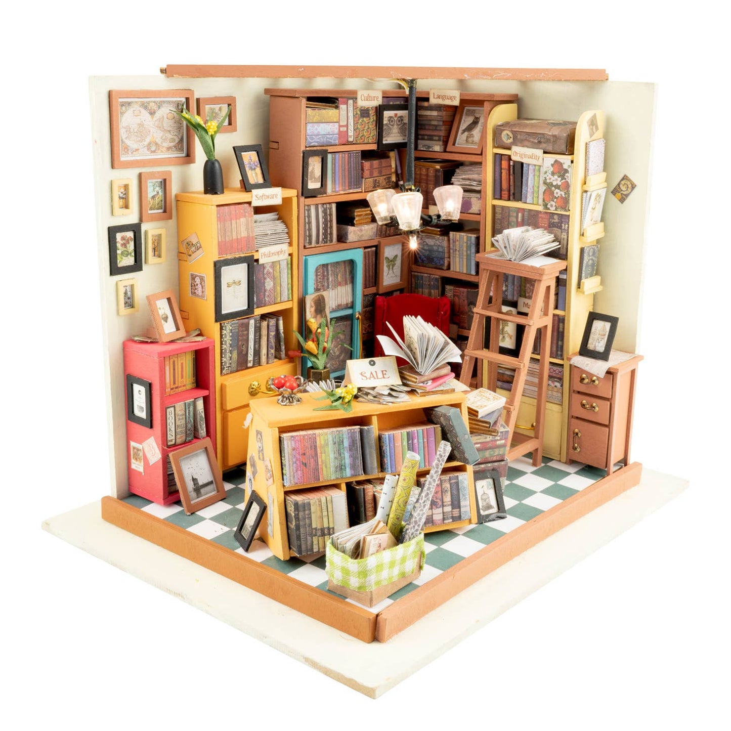 DIY Miniature House Kit: Sam's Study
