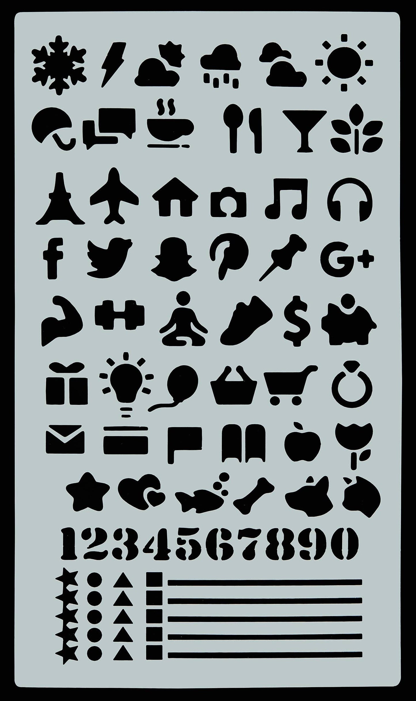 Essentials Dotted Journal Stencil Set